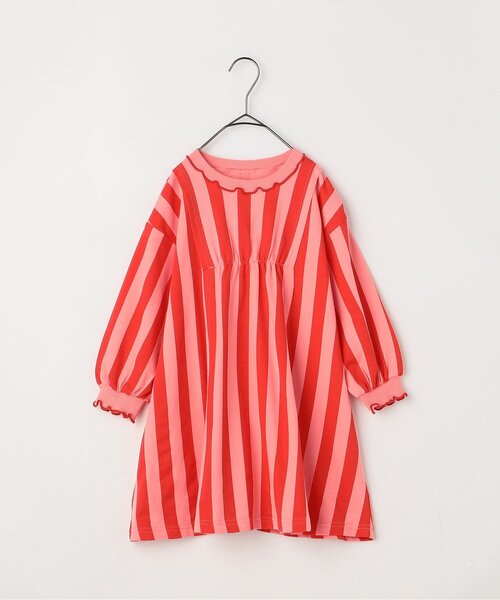 ワンピース 「ジュニア対応」イロチ買いしたい総柄フレアカットソーワンピース キッズ 子供服 女の子 | p.premier | 24