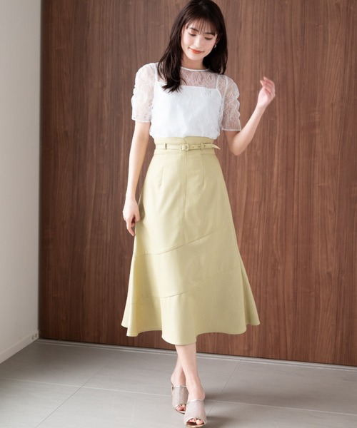 「MISCH MASCH」 半袖ブラウス フリ- ブラック レディース_画像2