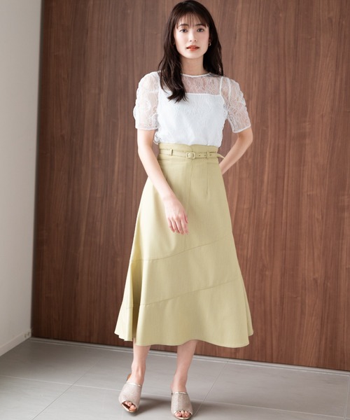 「MISCH MASCH」 半袖ブラウス フリ- ブラック レディース_画像3