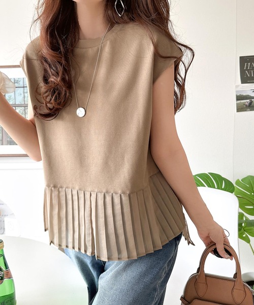 「classicalelf」 ノースリーブトップス LARGE ベージュ レディース_画像2