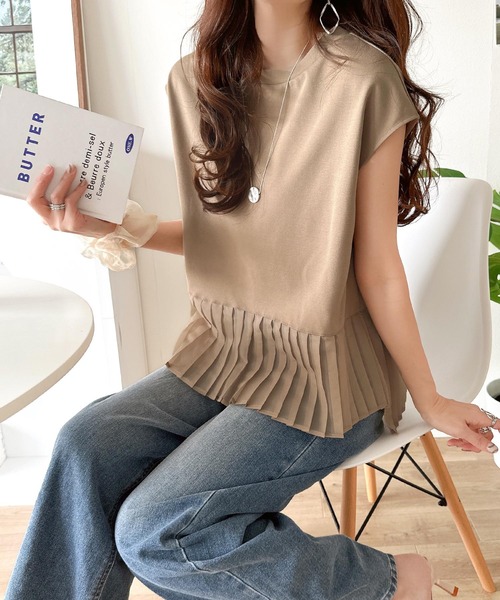 「classicalelf」 ノースリーブトップス LARGE ベージュ レディース_画像3