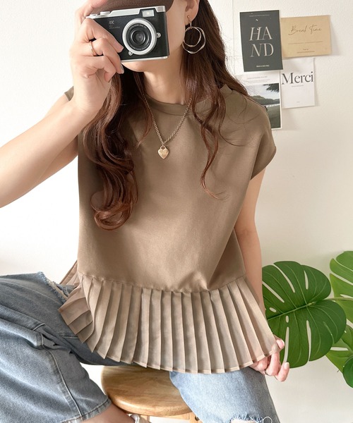 「classicalelf」 ノースリーブトップス LARGE ベージュ レディース_画像6