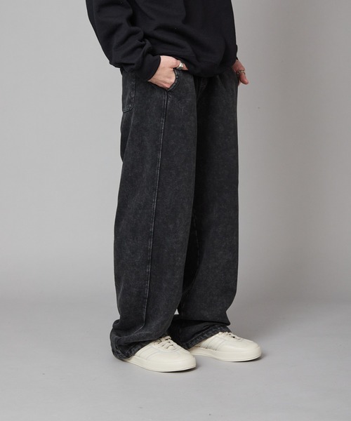 Theater code スウェットパンツ ジャージ Bleach-washed sweatpants