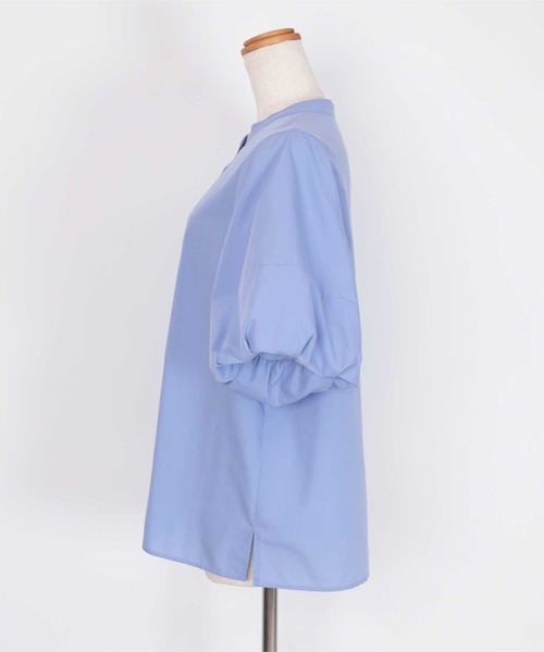 「ur's」 半袖ブラウス S ブルー レディース_画像9