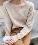 ニット セーター 「9色展開」キーネックニット...の詳細画像1