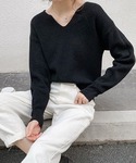 ニット セーター 「9色展開」キーネックニット...の詳細画像4