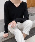 ニット セーター 「9色展開」キーネックニット...の詳細画像5