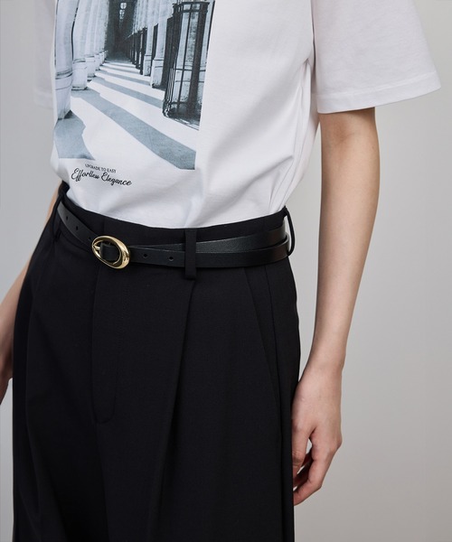 ROPE'（ロペ） ベルト アシンメトリーフォルムバックルレザーベルト