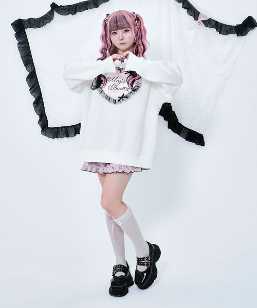 Magia Charm スウェット ブルゾン Magia Charm（マギアチャーム） トレーナー スウェット ハートフリル