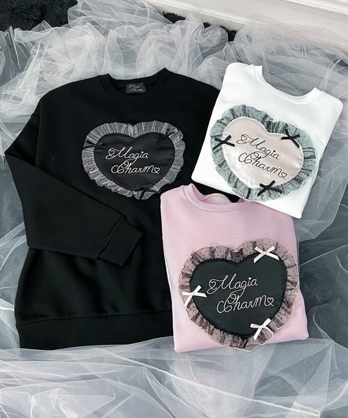 Magia Charm（マギアチャーム） トレーナー スウェット ハートフリル