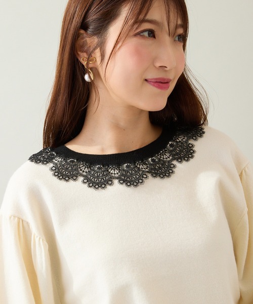 Rose Tiara（ローズティアラ） ニット セーター 「前後2WAY」レース