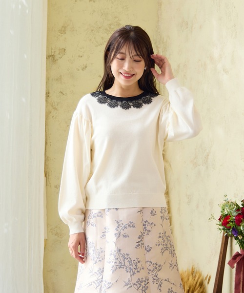 Rose Tiara（ローズティアラ） ニット セーター 「前後2WAY」レース