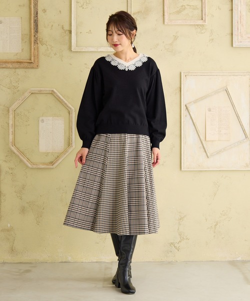 Rose Tiara（ローズティアラ） ニット セーター 「前後2WAY」レース