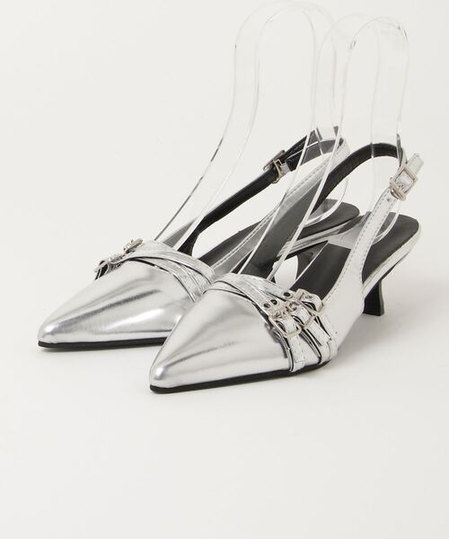 「Per sist ence」 ヒールサンダル MEDIUM シルバー レディース_画像7