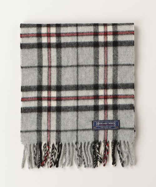 HIGHLAND TWEEDS（ハイランドツイード） チェック柄マフラー - グレー