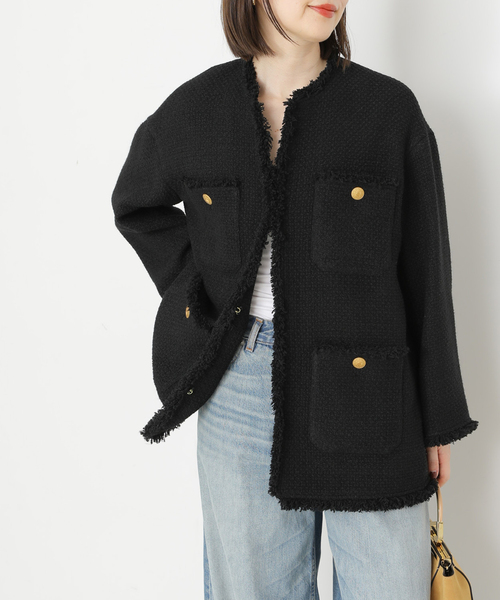 【新品】【23AW】JOURNAL STANDARD ツイードジャケット コート journal standard L'essage（ジャーナルスタンダード レサージュ