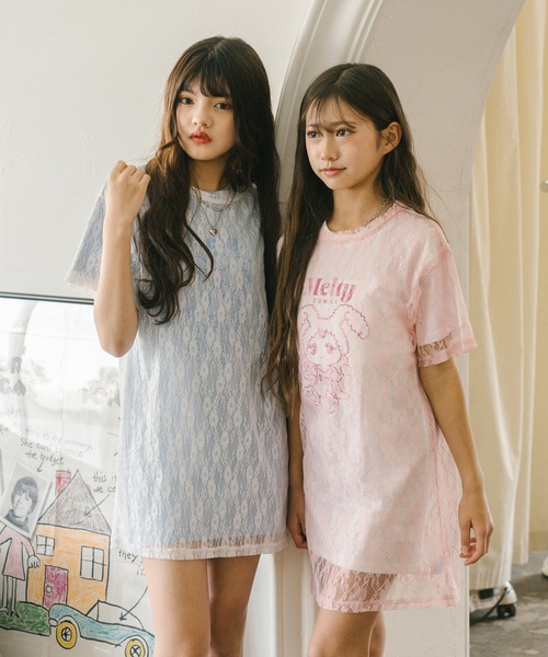 「URBAN CHERRY」 「meltybunny」「KIDS」半袖ワンピース X-SMALL ホワイト キッズ_画像3