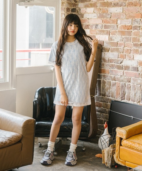 「URBAN CHERRY」 「meltybunny」「KIDS」半袖ワンピース X-SMALL ホワイト キッズ_画像4