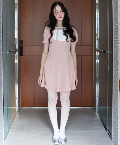 「TITTY&CO.」 半袖ワンピース FREE ブラック レディース_画像2