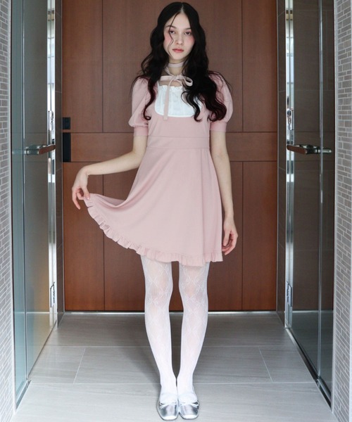 「TITTY&CO.」 半袖ワンピース FREE ブラック レディース_画像3