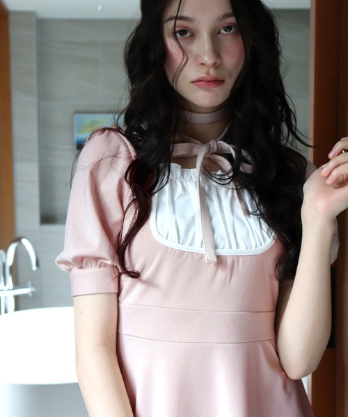 「TITTY&CO.」 半袖ワンピース FREE ブラック レディース_画像5