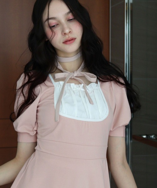 「TITTY&CO.」 半袖ワンピース FREE ブラック レディース_画像8