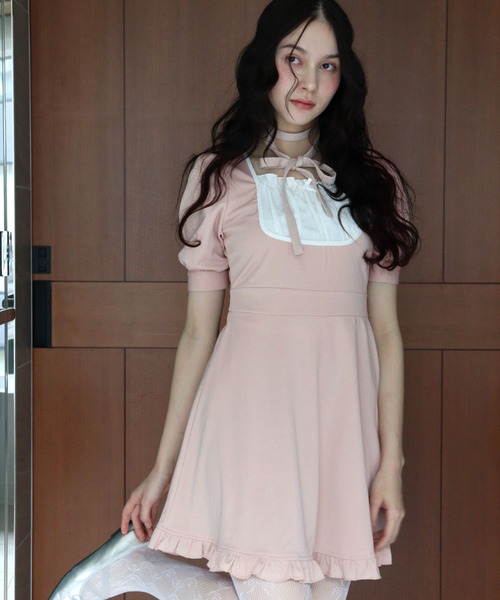 「TITTY&CO.」 半袖ワンピース FREE ブラック レディース_画像9