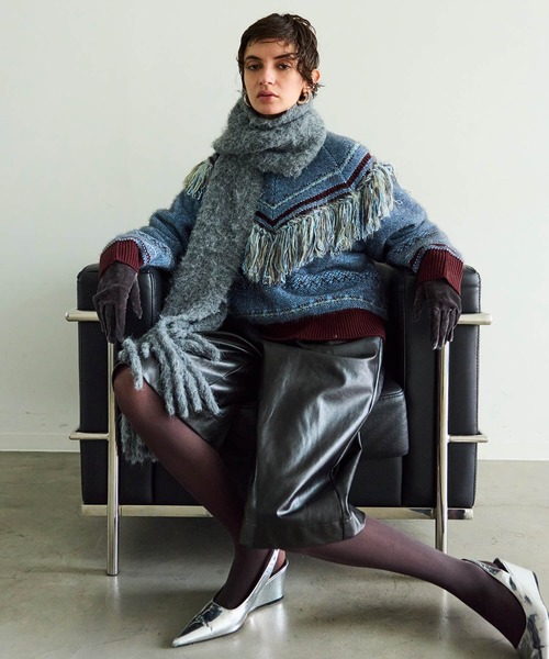 MAISON SPECIAL フリンジニットセーター MAISON SPECIAL（メゾンスペシャル）の「Mix Yarn Fringe Knit
