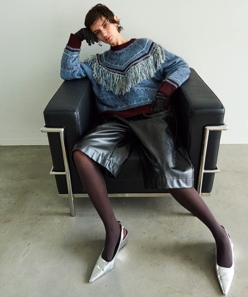 MAISON SPECIAL（メゾンスペシャル） ニット セーター Fringe Feather