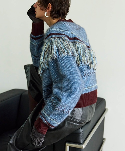MAISON SPECIAL（メゾンスペシャル） ニット セーター Fringe Feather