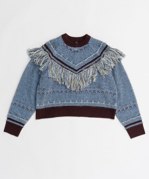 MAISON SPECIAL（メゾンスペシャル） ニット セーター Fringe Feather 