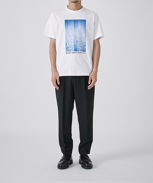 「PUBLIC TOKYO」 半袖Tシャツ 1 ホワイト メンズ_画像3