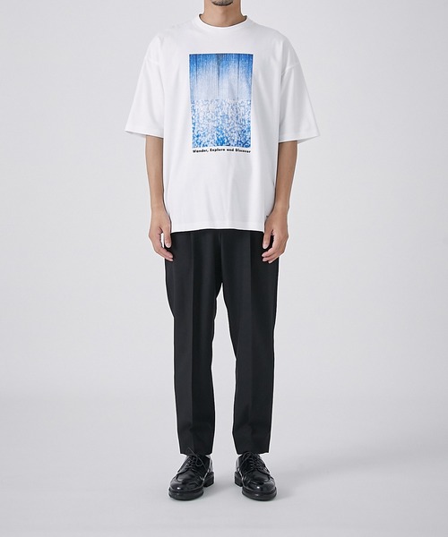 「PUBLIC TOKYO」 半袖Tシャツ 1 ホワイト メンズ_画像4
