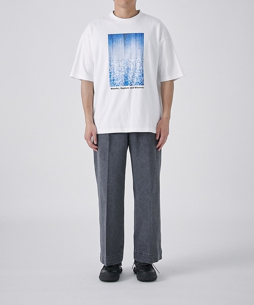 「PUBLIC TOKYO」 半袖Tシャツ 1 ホワイト メンズ_画像8