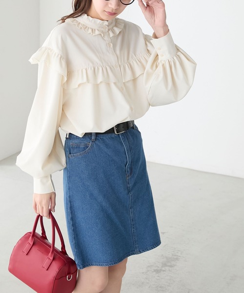 「BONLECILL」 長袖ブラウス FREE ブラック レディース_画像3