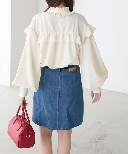 「BONLECILL」 長袖ブラウス FREE ブラック レディース_画像4