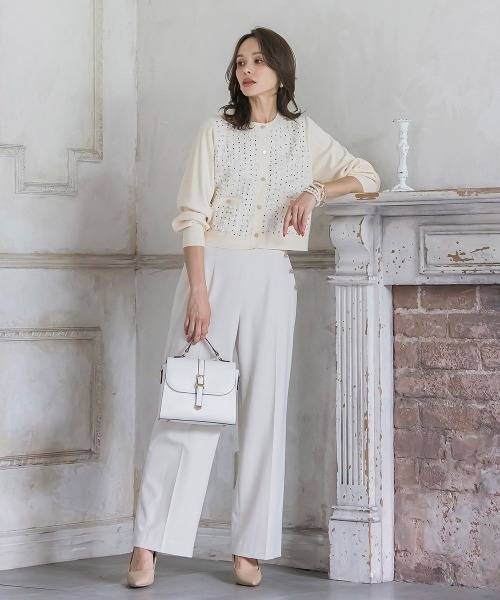 Viaggio Bluリボンツドットツイードカーディガン セール】リボンドットツイードカーディガン（カーディガン/ボレロ