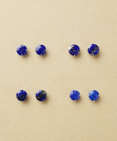 ピアス 「 セカンドピアス」Pt ラピスラズリピアス(4mm) レディースの画像