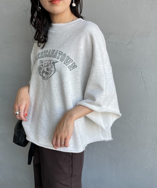 AMERICANA（アメリカーナ） スウェットカットソー ONE SIZE ライト