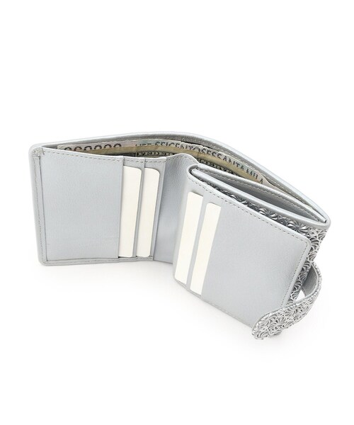 「HIROKO HAYASHI」 財布 00 シルバー レディース_画像6