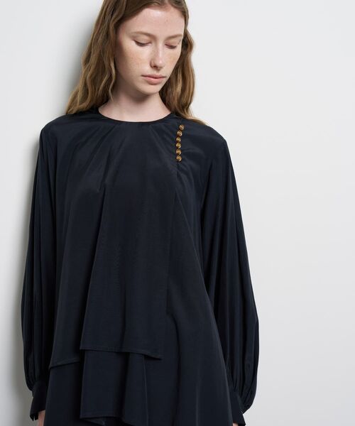 LANVIN en Bleu ブラウス シャツ トリアセローンフレアブラウス 