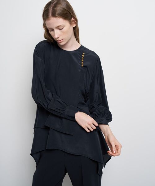 LANVIN en Bleu ブラウス シャツ トリアセローンフレアブラウス