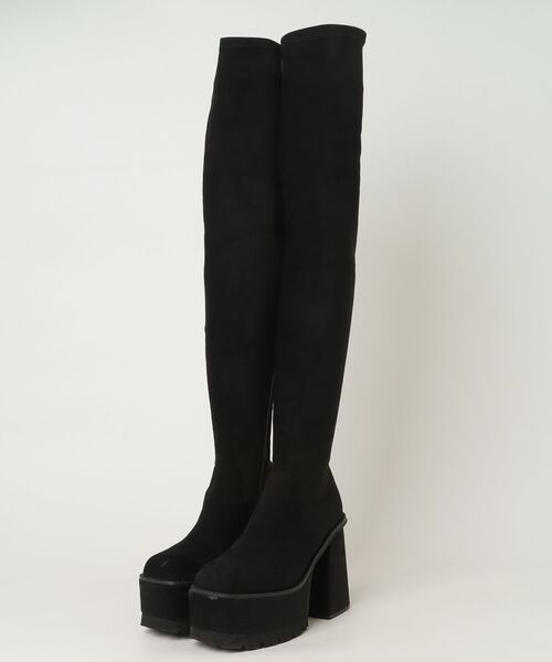 EMODA（エモダ） ロングブーツ LARGE ブラック レディース : ZOZOTOWN