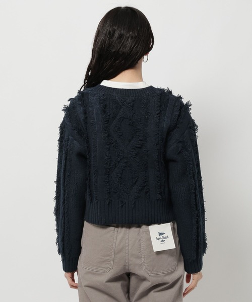niko and…（ニコアンド） ニット セーター ケーブルフリンジニットプル