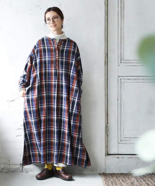 「soulberry」 長袖ワンピース M ネイビー レディース_画像5