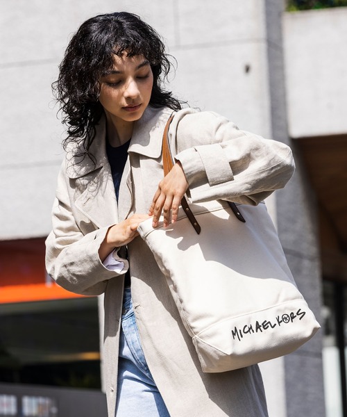 ✨超美品✨MICHAELKORSマイケルコース　トートバック　ポーチ2個付き MICHAEL KORS（マイケルコース） トートバッグ FREE ナチュラル