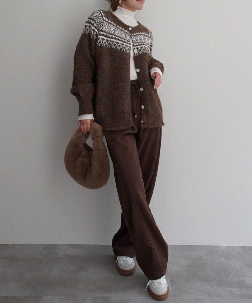 Rashik カーディガン ノルディックニットカーディガン レディース