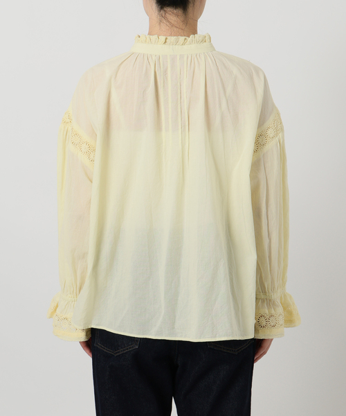 SLOBE IENA（スローブイエナ） ブラウス シャツ コットンレースフリル