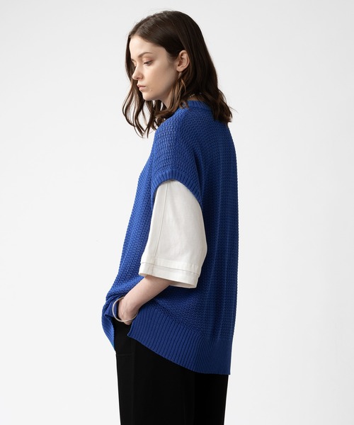 「selle glant」 ノースリーブニット MEDIUM ブラック メンズ_画像2