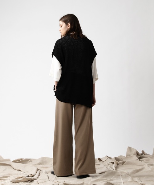 「selle glant」 ノースリーブニット MEDIUM ブラック メンズ_画像7